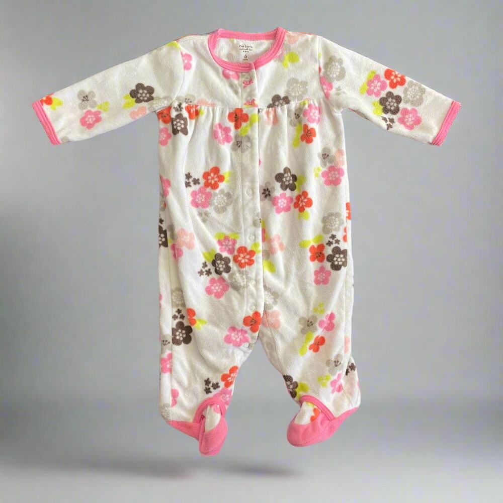 6 Months Infants Floral Footies
